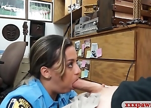 Police bureaucrat sucks lacking added to gets rammed apart from pawn keeper