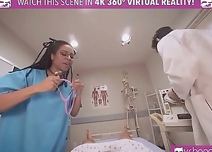 VRBangers.com-Hot Ebony Nurse going to bed a Cloud up for fear of the fact VR Porn